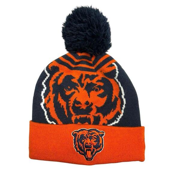 Chicago Bears New Era Beanie Knit Cap Hat NFL Striped OnField Sideline One Size - Picture 1 of 5